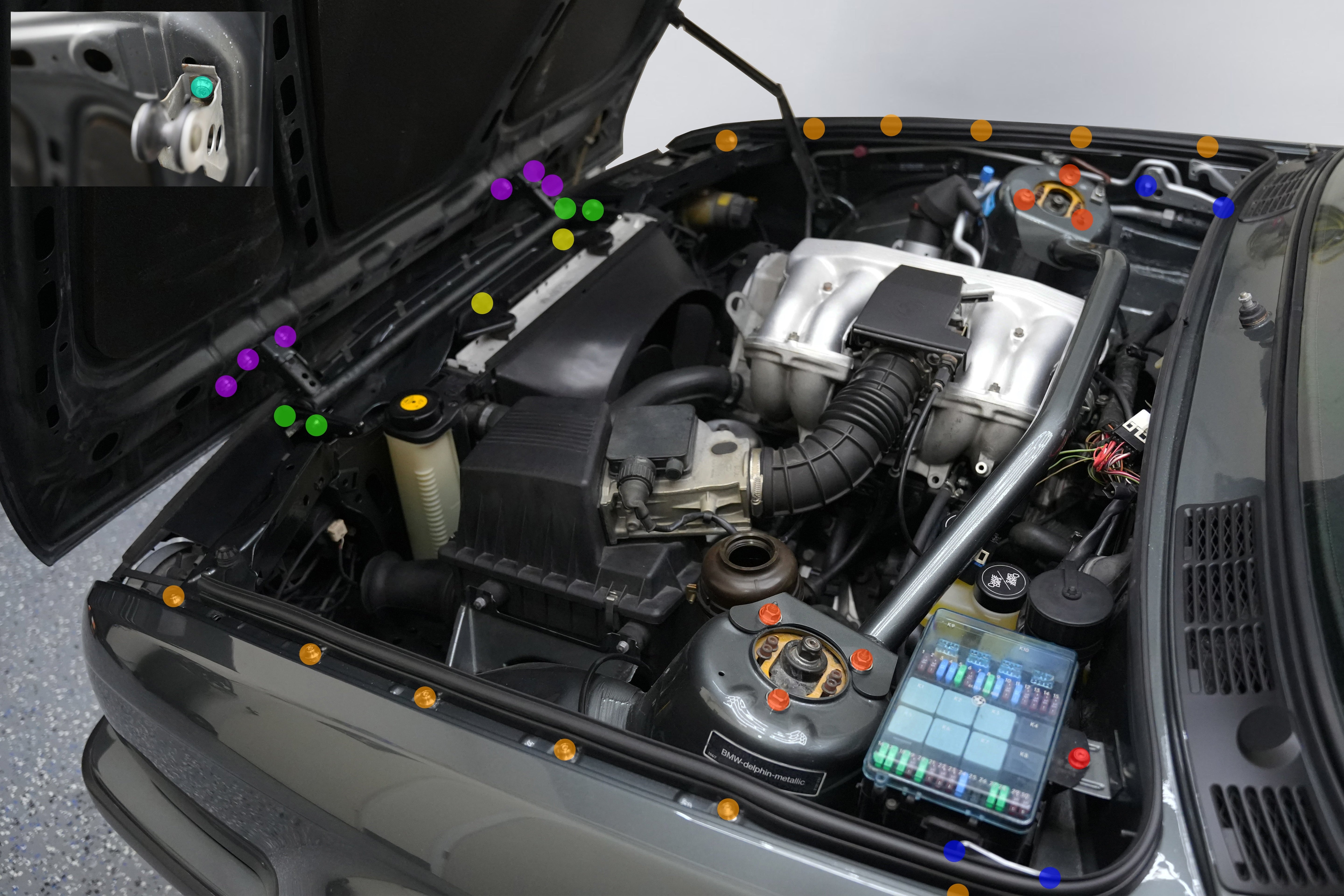 Titanium BMW E30 1984-1991 Dress Up Hardware Kit