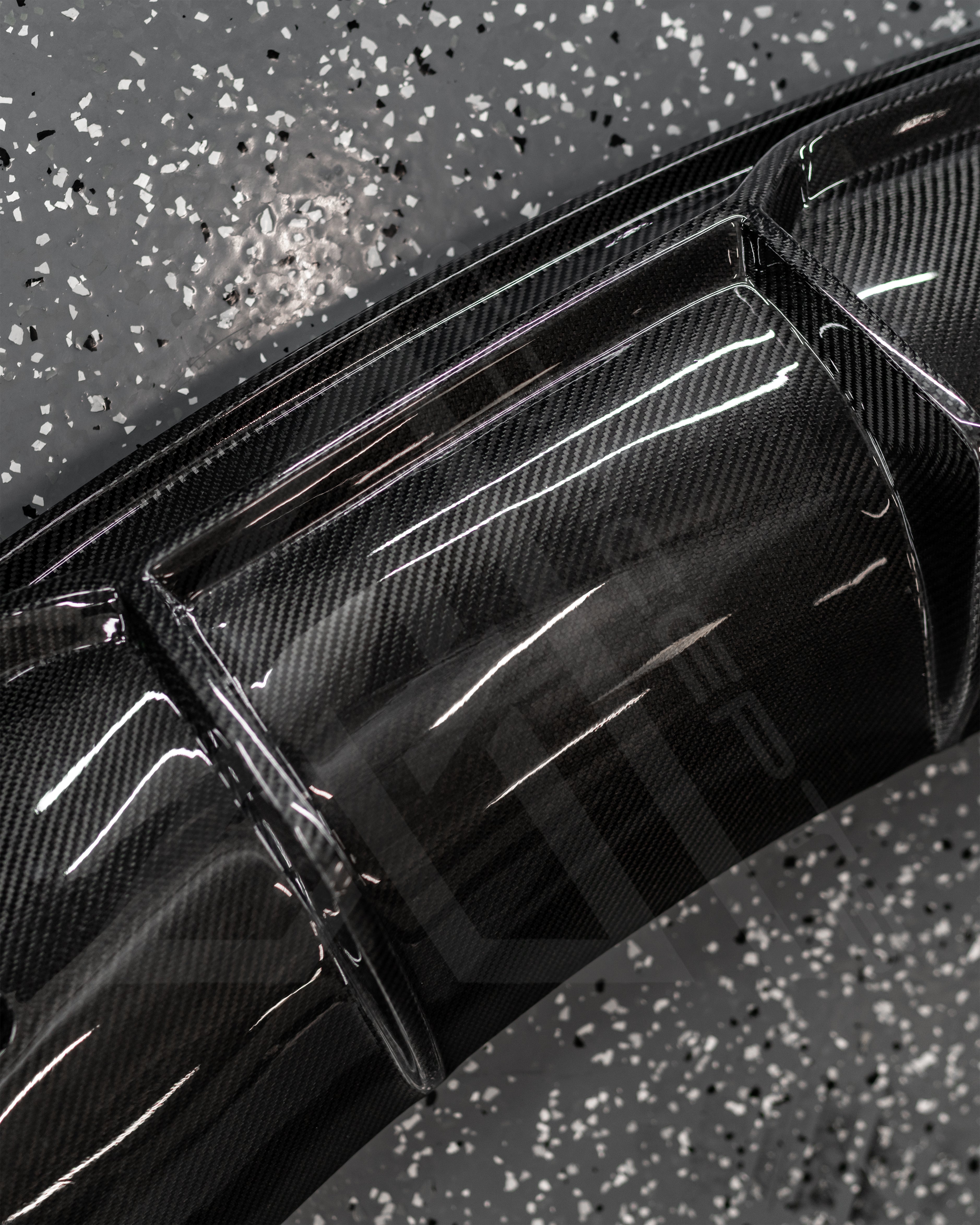 Carbon Fiber V Style Rear Diffuser – Tesla Model 3 | Eterna Motorworks