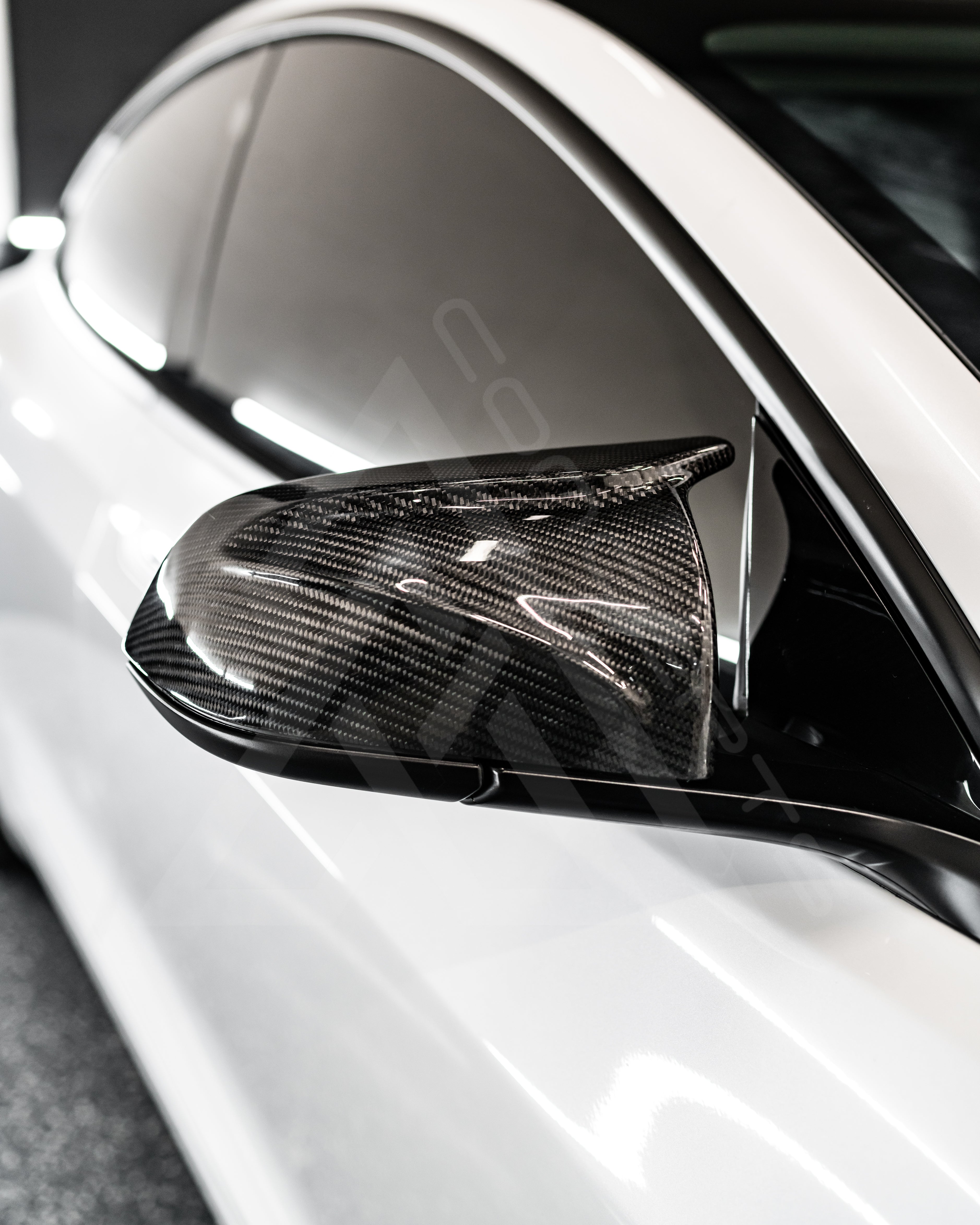 M Style Carbon Fiber Mirror Caps – Tesla Model 3 | Eterna Motorworks