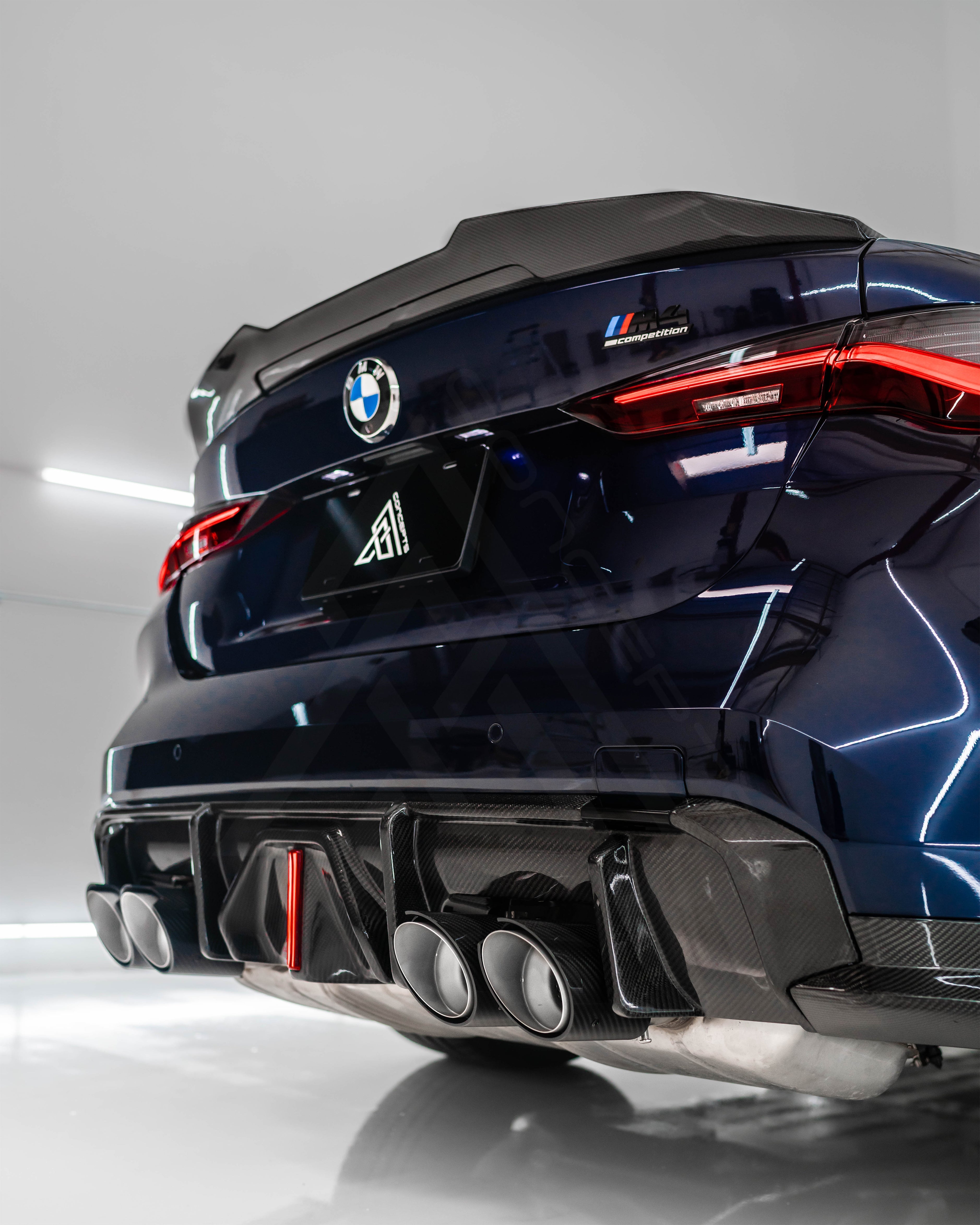 Carbon Fiber LED Rear Diffuser – BMW G80 M3 / G82 G83 M4 | Eterna Motorworks