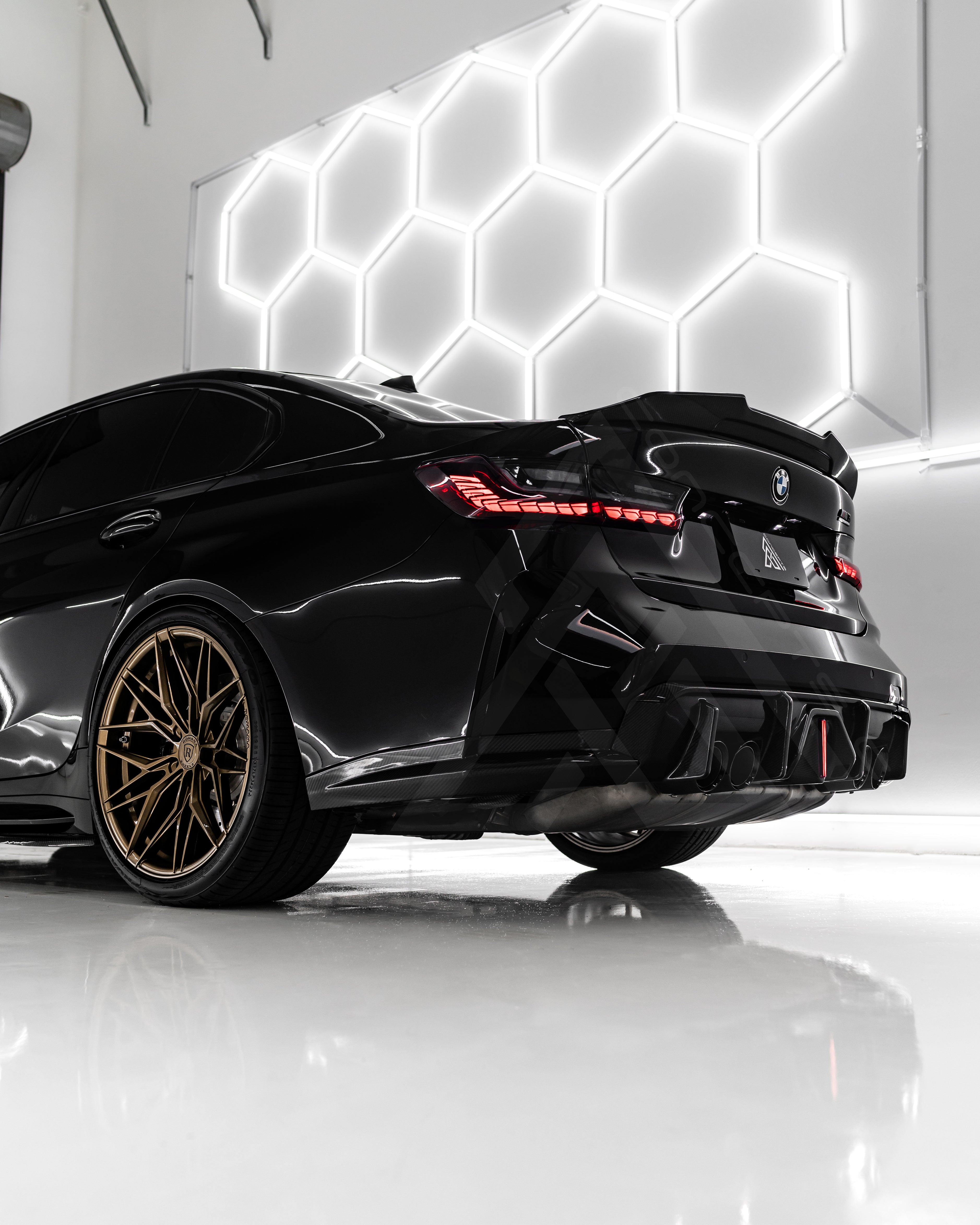 Carbon Fiber LED Rear Diffuser – BMW G80 M3 / G82 G83 M4 | Eterna Motorworks