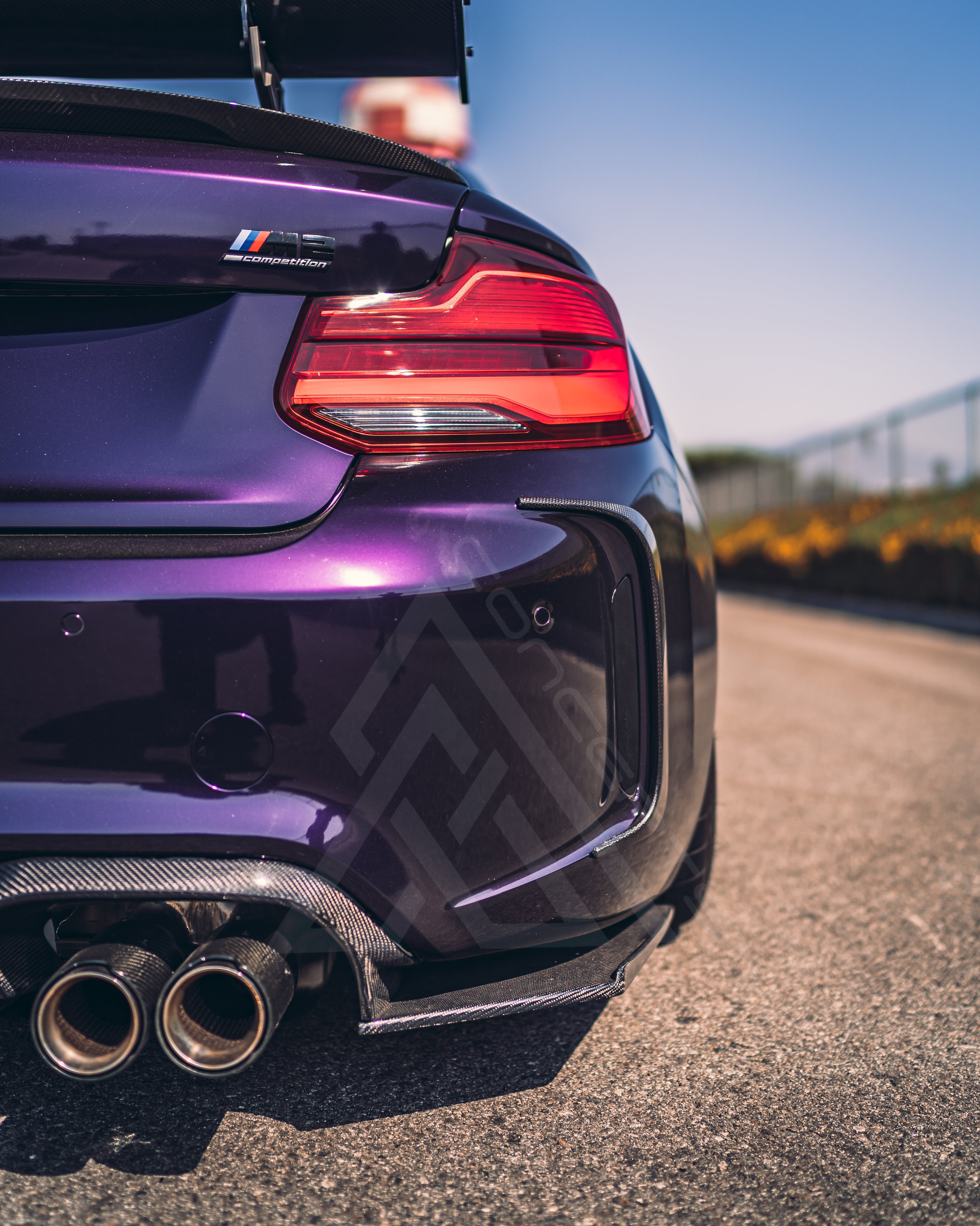Carbon Fiber Rear Bumper Accents – BMW F87 M2 / M2C / M2CS | Eterna Motorworks