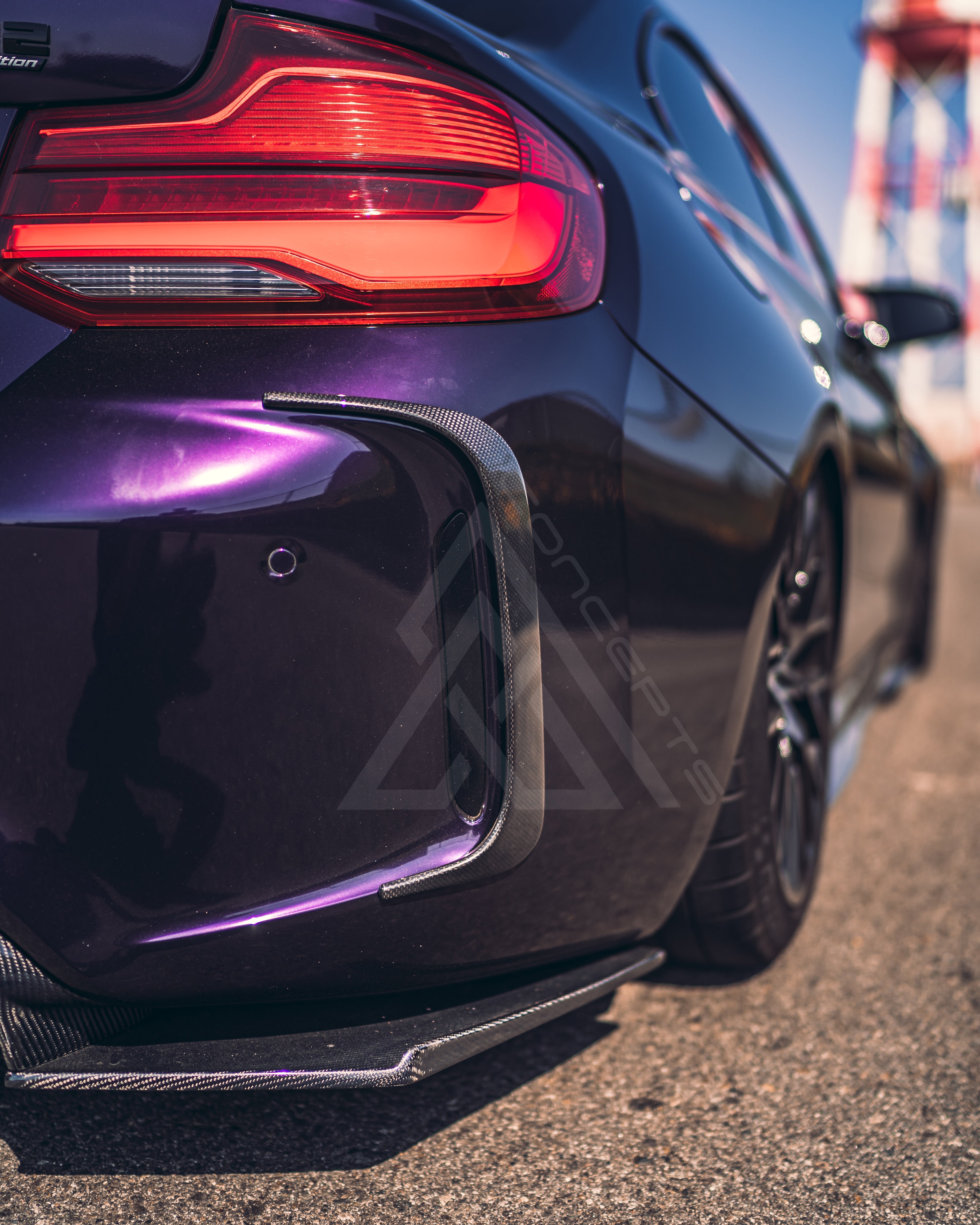 Carbon Fiber Rear Bumper Accents – BMW F87 M2 / M2C / M2CS | Eterna Motorworks