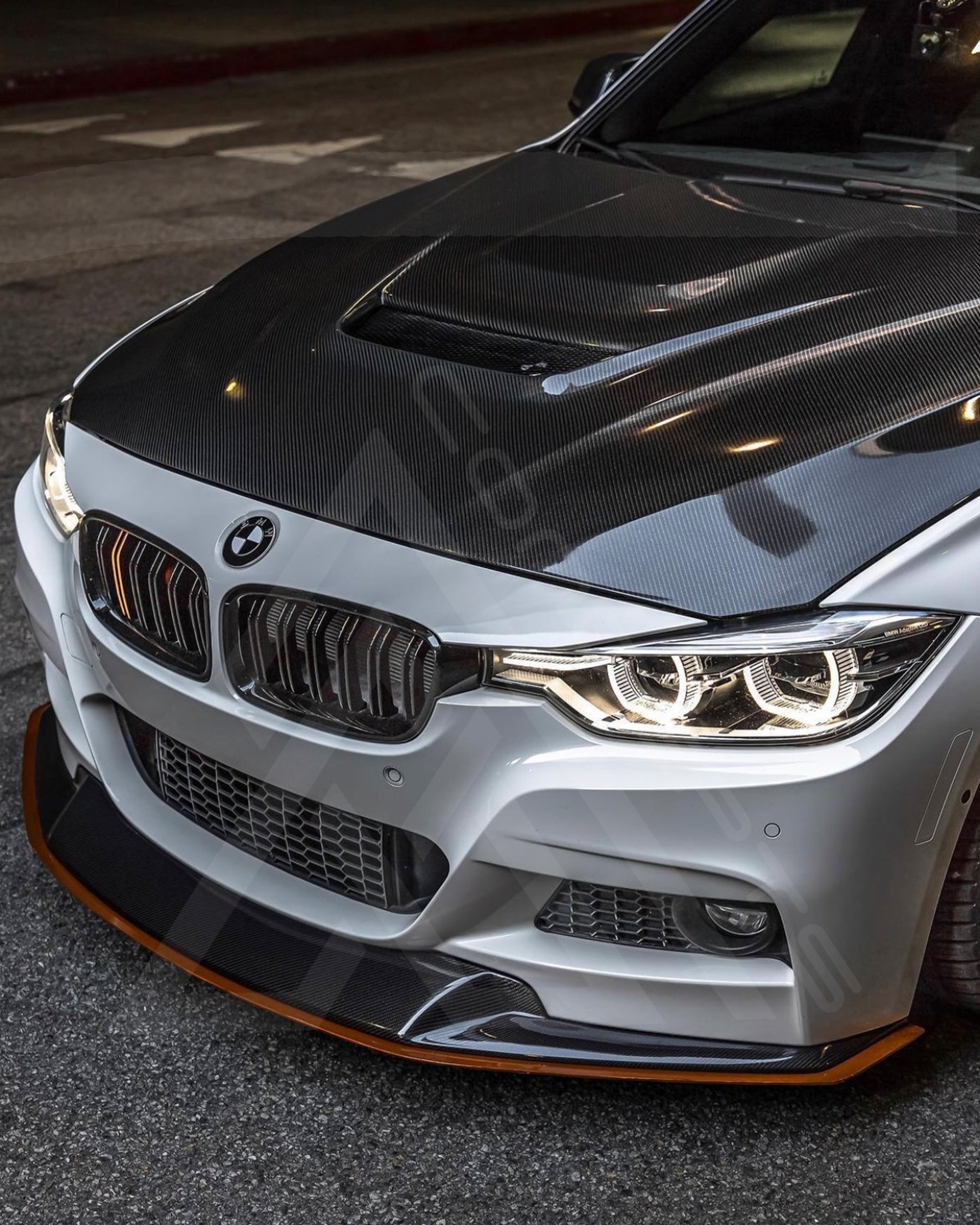 JHP Style Carbon Fiber Front Lip – BMW F30 / F31 M-Sport Bumper | Eterna Motorworks