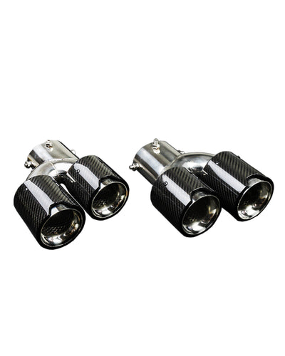 Carbon Fiber Quad Exhaust Tips – BMW G20 330i / M340i