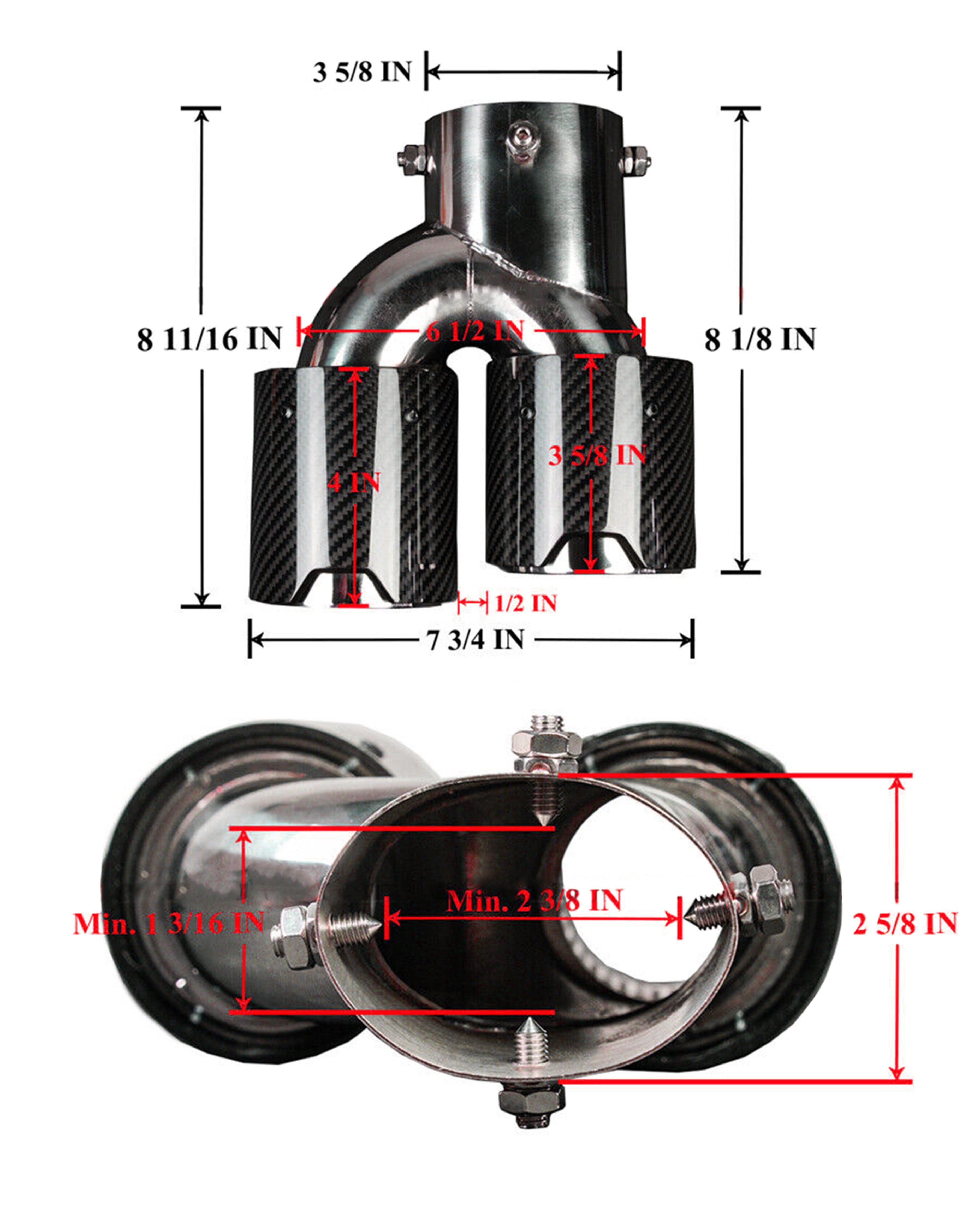 Carbon Fiber Quad Exhaust Tips – BMW G20 330i / M340i