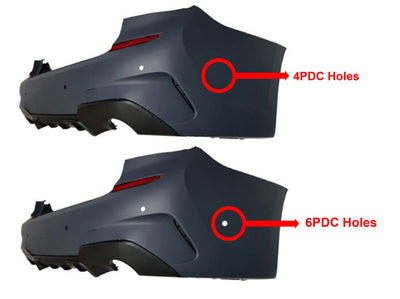 2019-2022 BMW PRE-LCI G20 3 Series, M-Performance Style Rear Bumper With 4 PDC