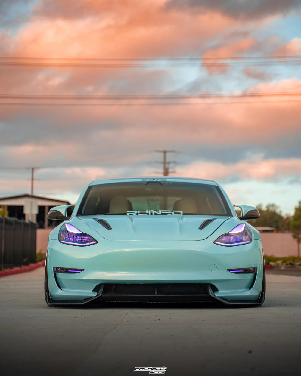 Tesla Model 3 Carbon Fiber Front Lip V2