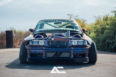 front view of BMW E36 with custom Front Lip 