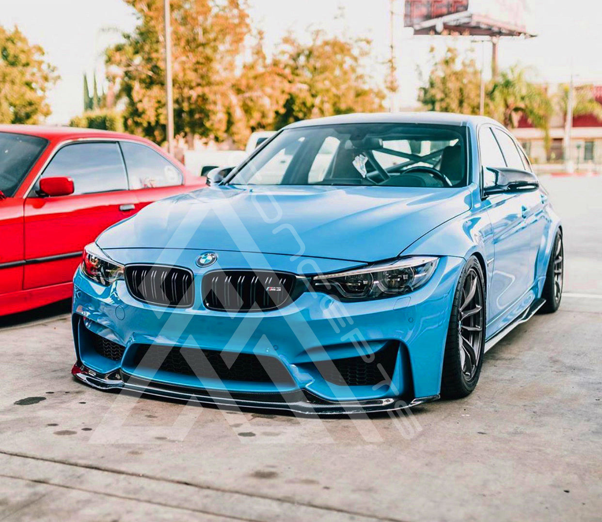 F80 M3 F82 M4 V Style Carbon Fiber Front Lip