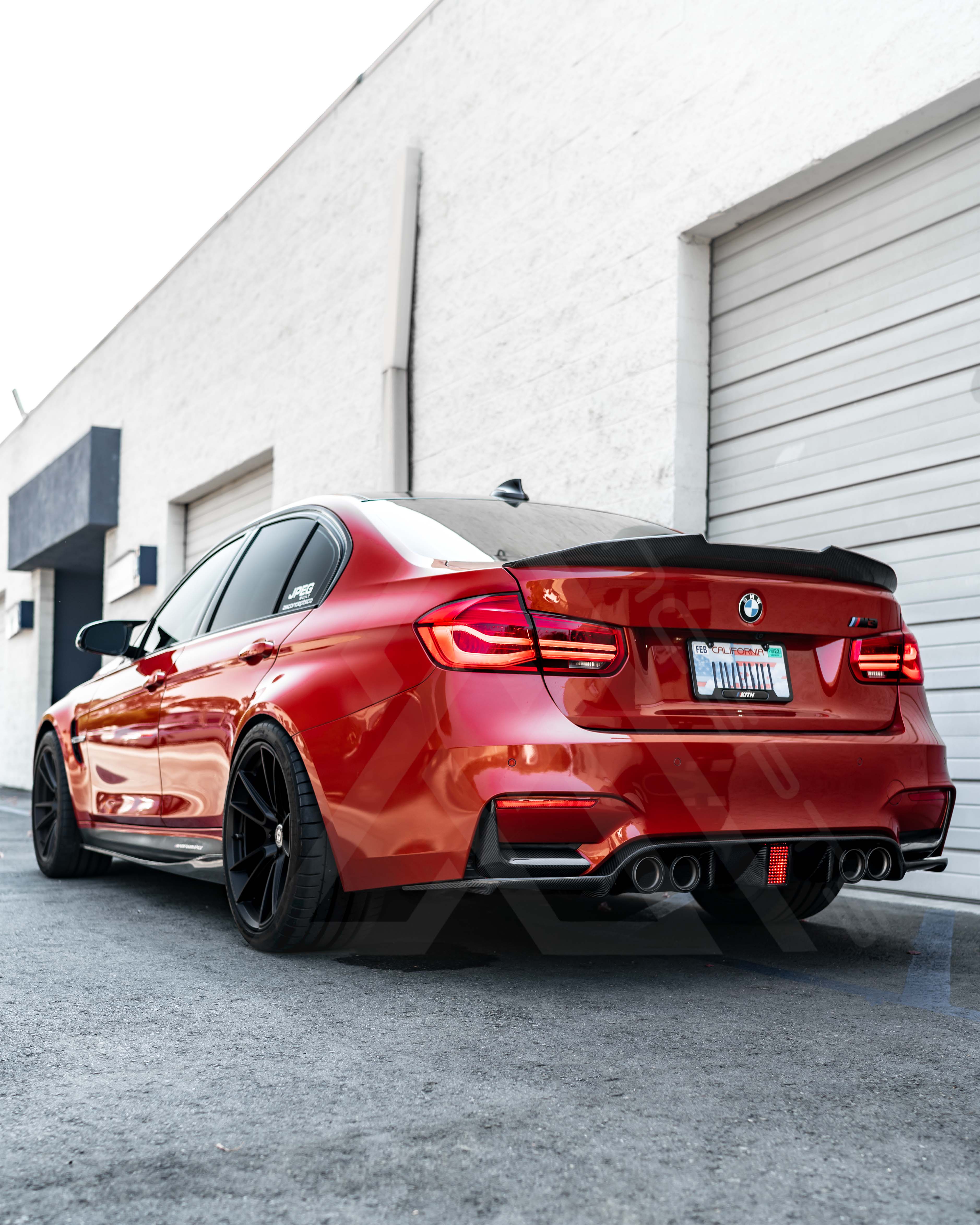 F80 M3 F82 M4 Carbon Fiber Kholen Style Diffuser with Brake light