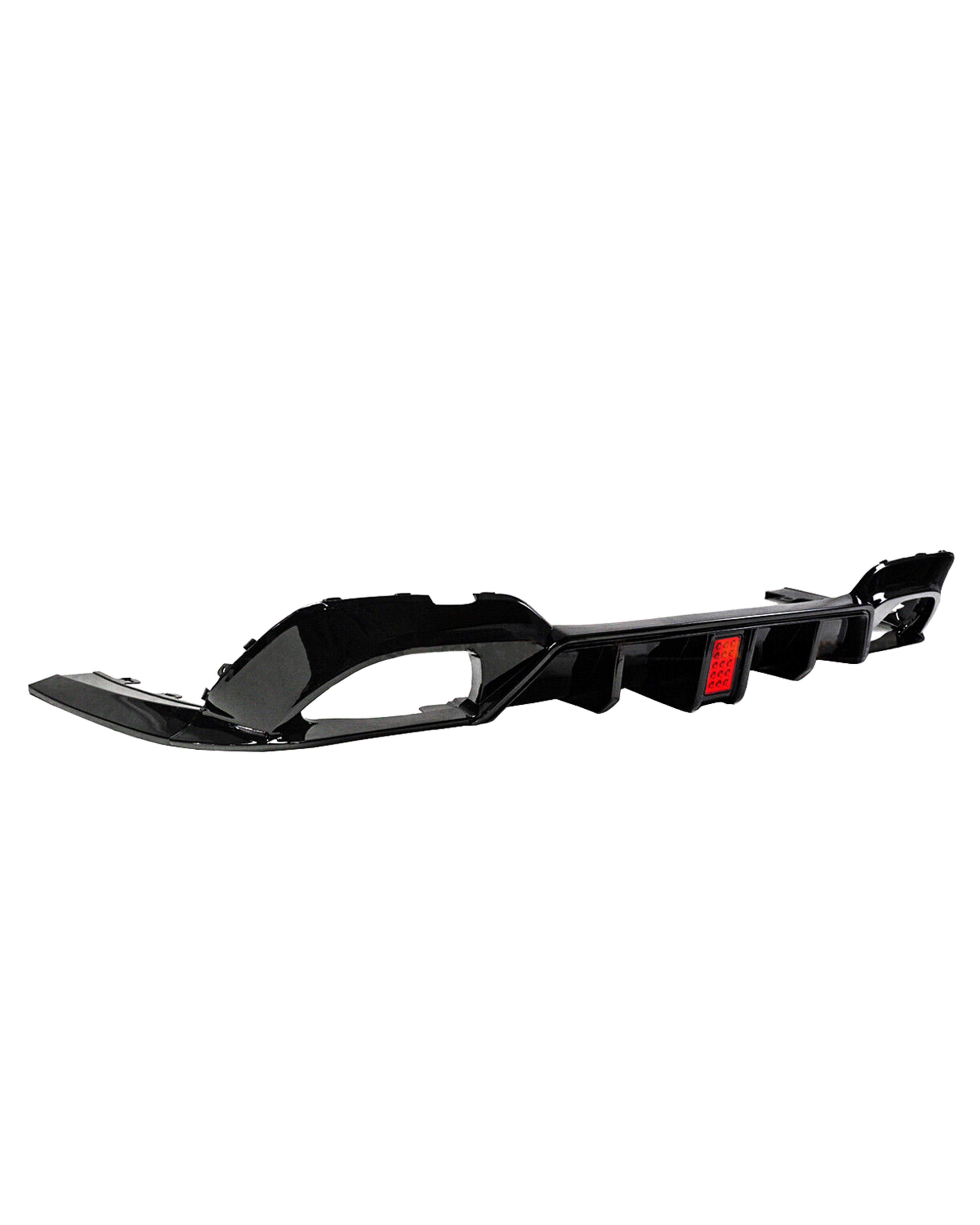 CMS Style Gloss Black Rear Diffuser with LED Light – BMW G20 3 Series
