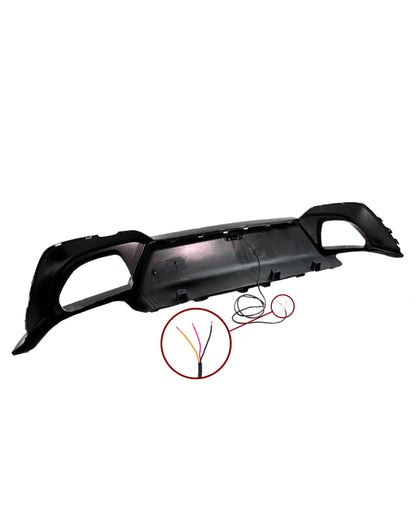 CMS Style Gloss Black Rear Diffuser with LED Light – BMW G20 3 Series