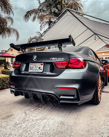 F80 M3 F82 M4 Carbon Fiber Rear V Style 3 Piece Diffuser