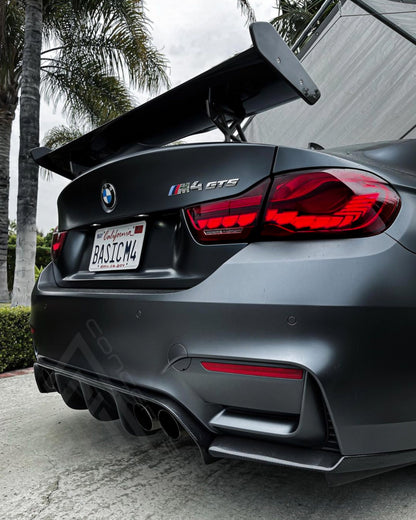 F80 M3 F82 M4 Carbon Fiber Rear V Style 3 Piece Diffuser