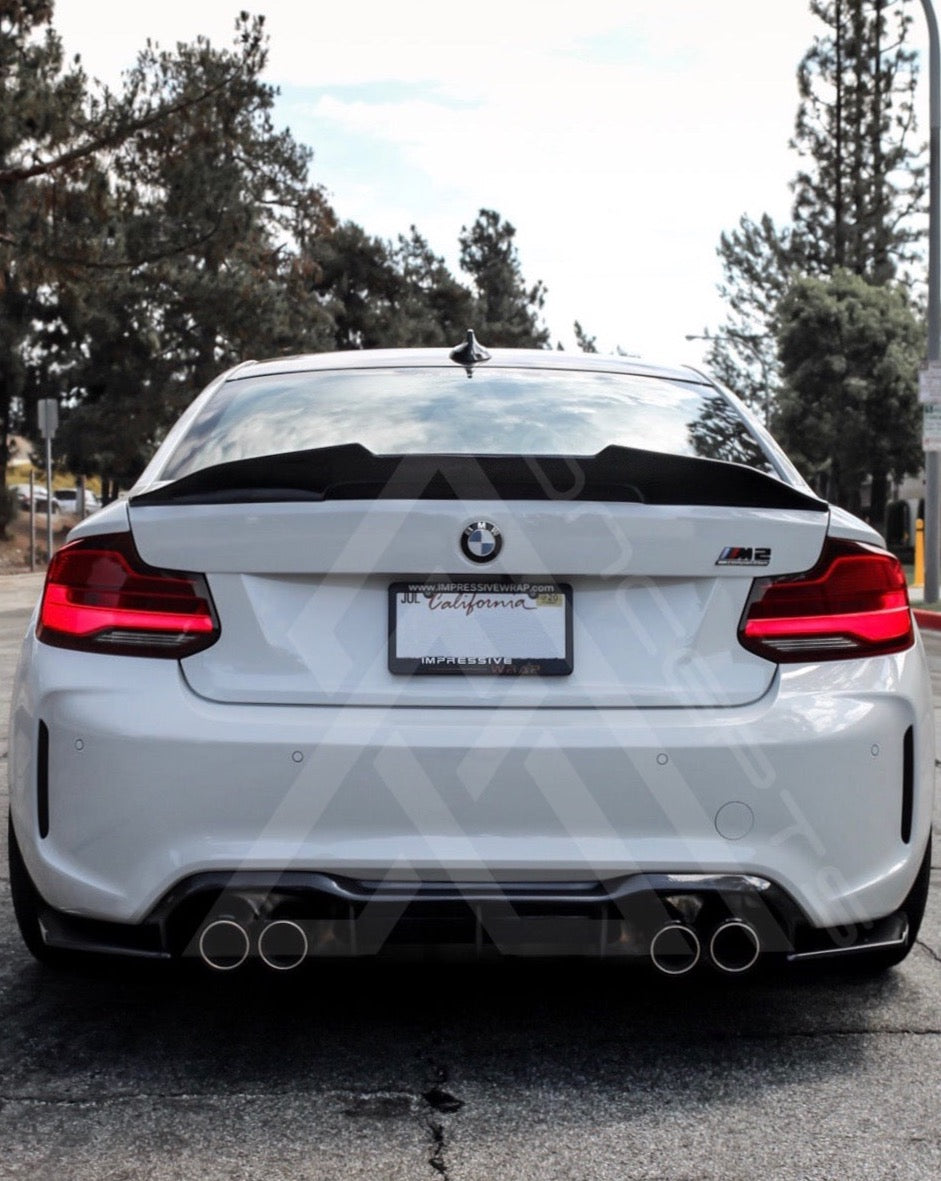 F87 M2 F22 2 Series Carbon Fiber High Kick Trunk Lip