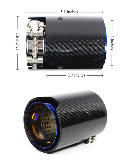 Carbon Fiber Stainless Burnt Exhaust Tips – BMW M2 / M3 / M4 | Eterna Motorworks