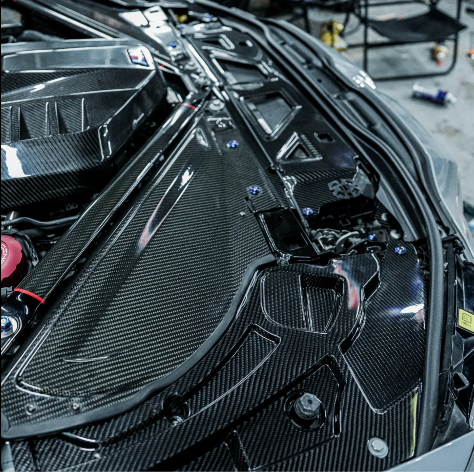 G80 M3 G82 M4 Carbon Fiber Engine Bay Trim