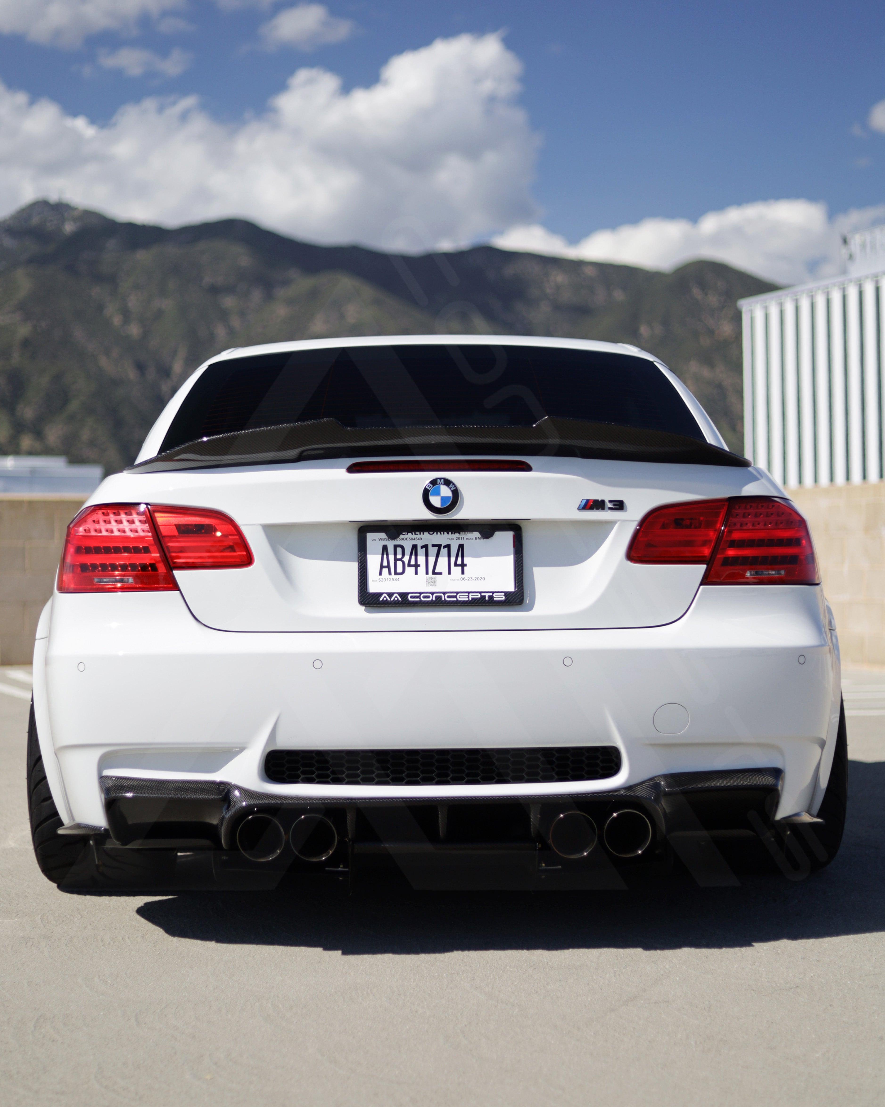 E92 M3 V Style Carbon Fiber Undertray Diffuser