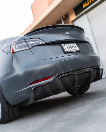 Tesla Model 3 Carbon Fiber Trunk Lip