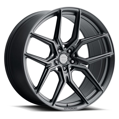 MV Forged MVF-5 SATIN BLACK WHEELS