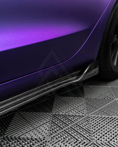 Carbon Fiber Side Skirts – Tesla Model 3