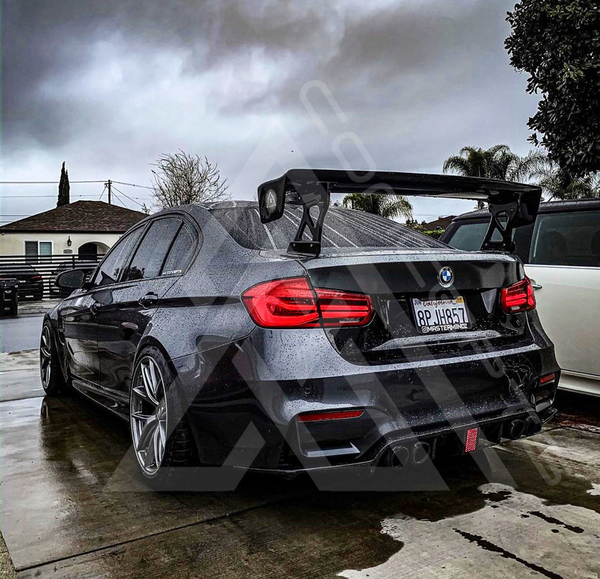 F80 M3 F82 F83 M4 Carbon Fiber Kholen Style Diffuser with Brake light - AA CONCEPTS CO 