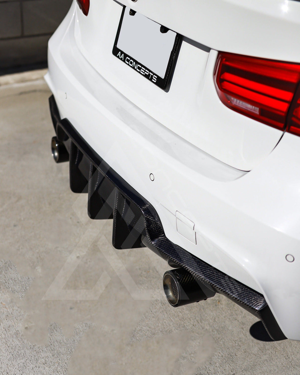 F30 F31 AAC Carbon Fiber Signature Rear Diffuser - AA CONCEPTS CO 