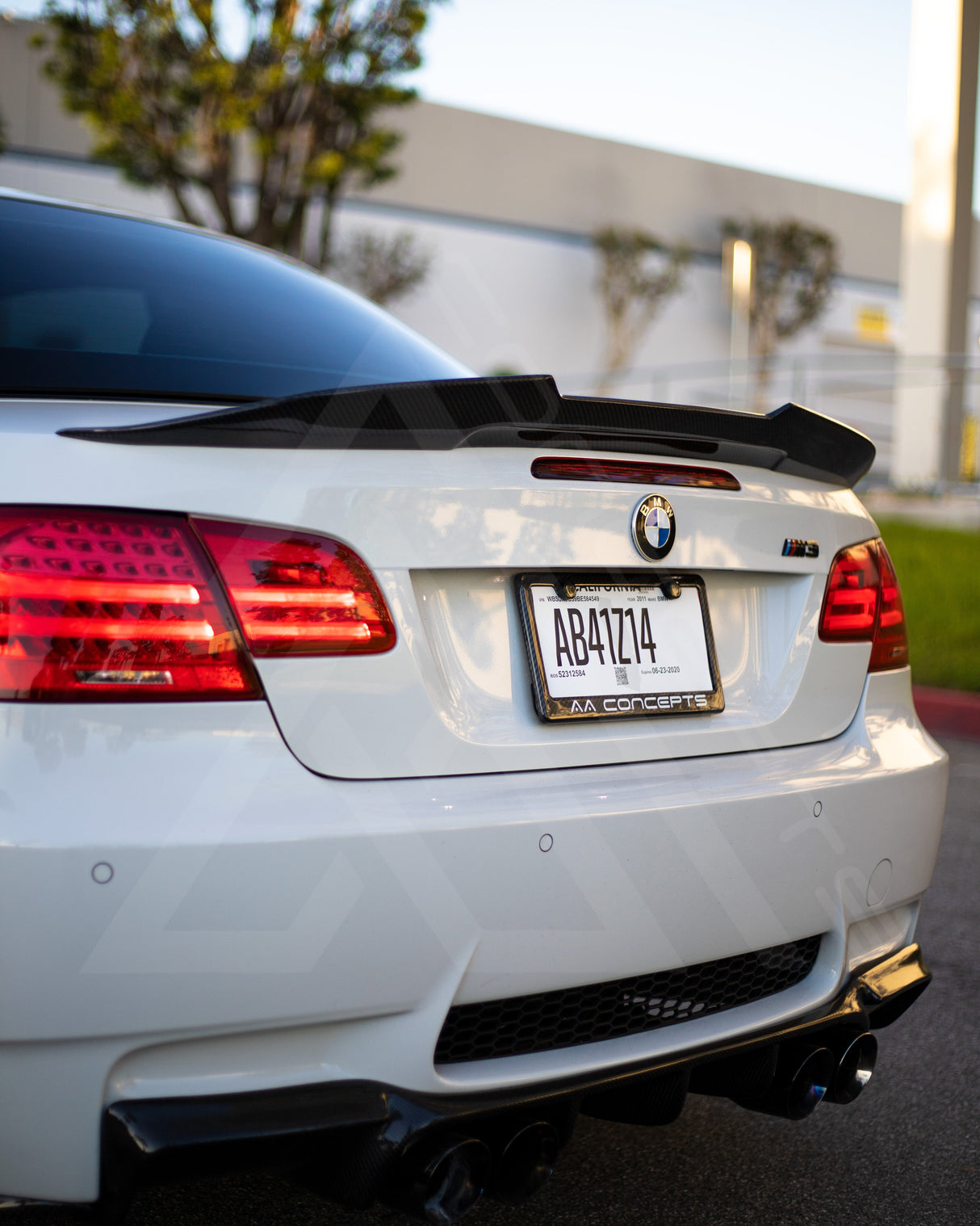 E92 E93 Carbon Fiber High Kick Trunk Lip