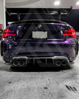 F87 M2/ Comp Carbon Fiber GT Style Rear Diffuser - AA CONCEPTS CO 