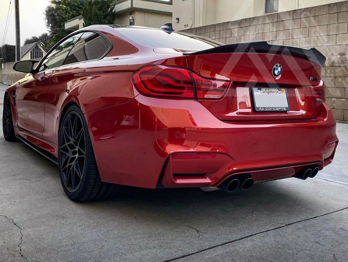 F82 F83 M4 Carbon Fiber Aggressive HighKick Trunk Lip - AA CONCEPTS CO 