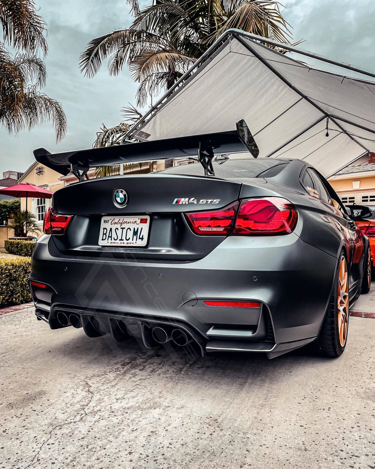 F80 M3 & F82 M4 Carbon Fiber Rear 3 Piece V Style Diffuser - AA CONCEPTS CO 