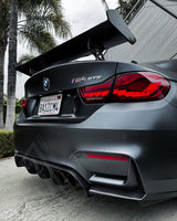 F80 M3 & F82 M4 Carbon Fiber Rear 3 Piece V Style Diffuser - AA CONCEPTS CO 