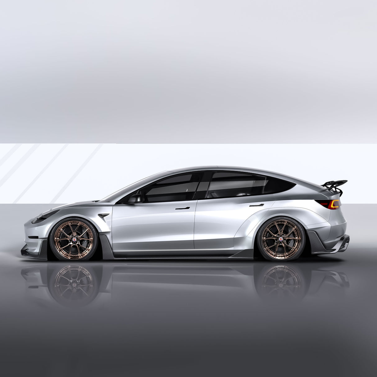 ADRO Tesla Model 3 Widebody Side Profile Hero Image