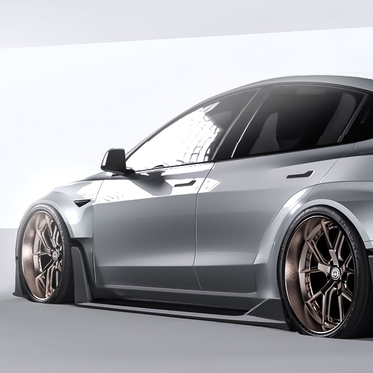 ADRO Tesla Model 3 Widebody Close up Side Profile Image