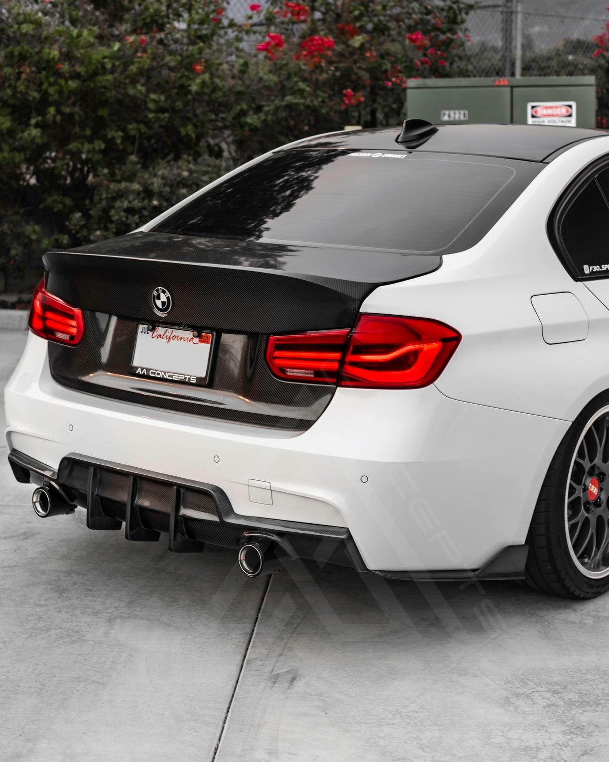 F30 F31 AAC Carbon Fiber Signature Rear Diffuser - AA CONCEPTS CO 