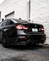 F80 M3 F82 M4 Carbon Fiber Rear V Style 3 Piece Diffuser